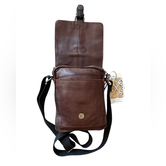India Brown Leather Crossbody Bag - Picture 8 of 15